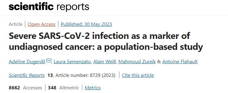 研究首次表明，新冠重癥可能是未確診癌癥的標志